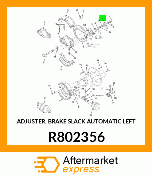 ADJUSTER, BRAKE SLACK AUTOMATIC LEFT R802356