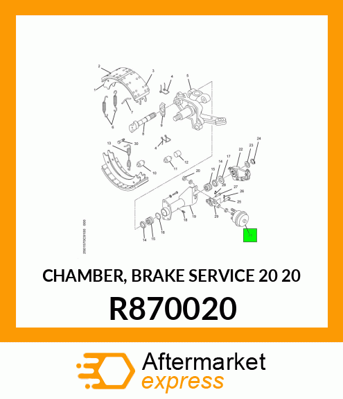 CHAMBER, BRAKE SERVICE 20 20 R870020