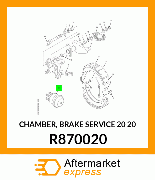 CHAMBER, BRAKE SERVICE 20 20 R870020