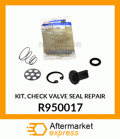 KIT, CHECK VALVE SEAL REPAIR R950017