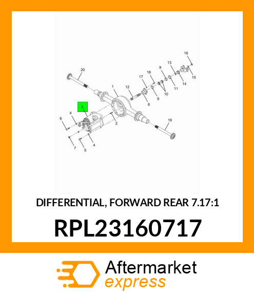 DIFFERENTIAL, FORWARD REAR 7.17:1 RPL23160717