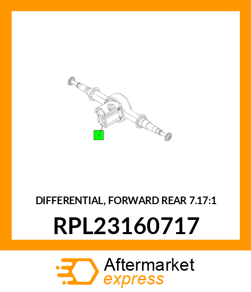 DIFFERENTIAL, FORWARD REAR 7.17:1 RPL23160717