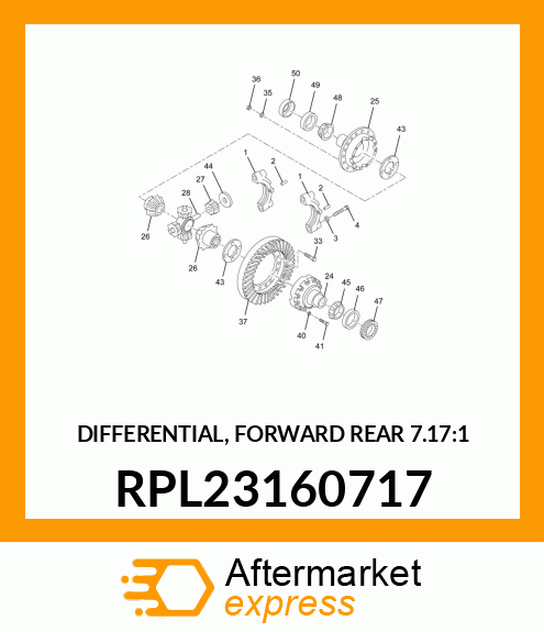 DIFFERENTIAL, FORWARD REAR 7.17:1 RPL23160717