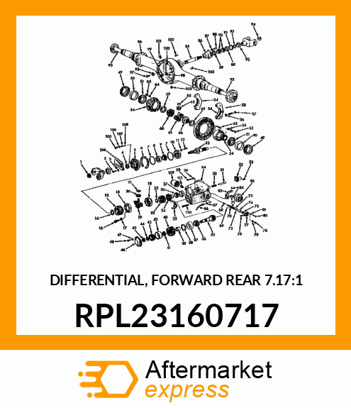 DIFFERENTIAL, FORWARD REAR 7.17:1 RPL23160717