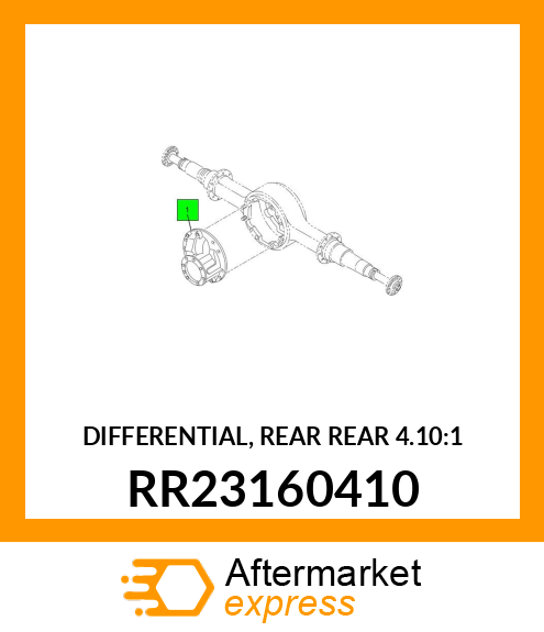 DIFFERENTIAL, REAR REAR 4.10:1 RR23160410