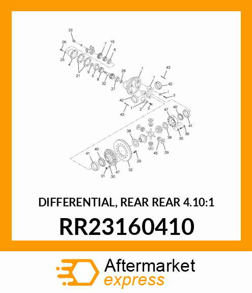 DIFFERENTIAL, REAR REAR 4.10:1 RR23160410