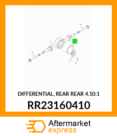 DIFFERENTIAL, REAR REAR 4.10:1 RR23160410