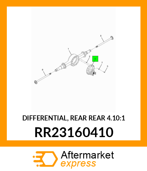 DIFFERENTIAL, REAR REAR 4.10:1 RR23160410