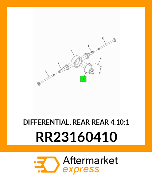 DIFFERENTIAL, REAR REAR 4.10:1 RR23160410