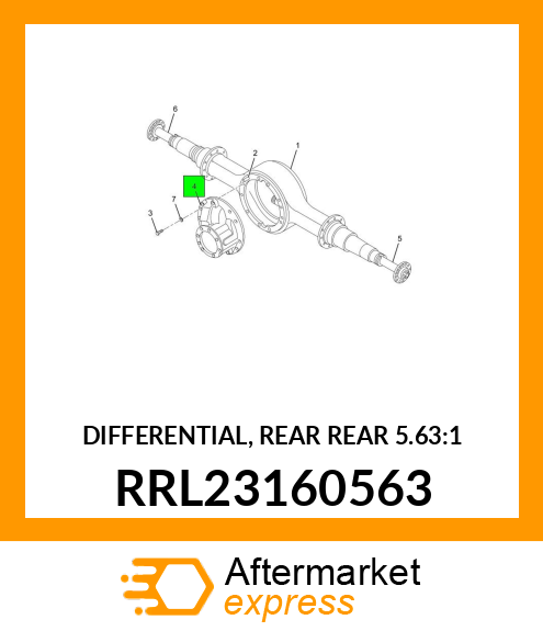 DIFFERENTIAL, REAR REAR 5.63:1 RRL23160563