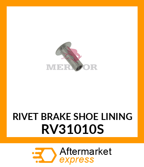 RIVET BRAKE SHOE LINING RV31010S