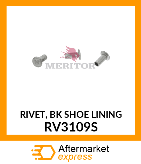 RIVET, BK SHOE LINING RV3109S