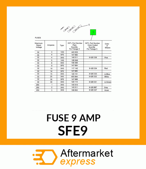 FUSE 9 AMP SFE9