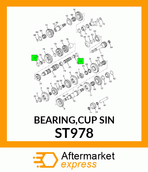 BEARING,CUP SIN ST978