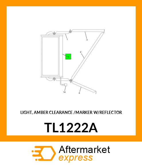 LIGHT, AMBER CLEARANCE /MARKER W/REFLECTOR TL1222A