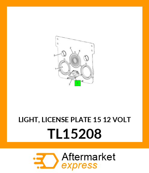 LIGHT, LICENSE PLATE 15 12 VOLT TL15208