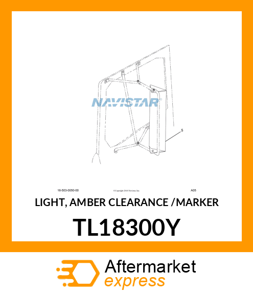 LIGHT, AMBER CLEARANCE /MARKER TL18300Y