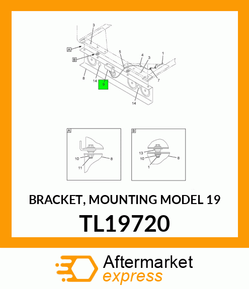 BRACKET, MOUNTING MODEL 19 TL19720