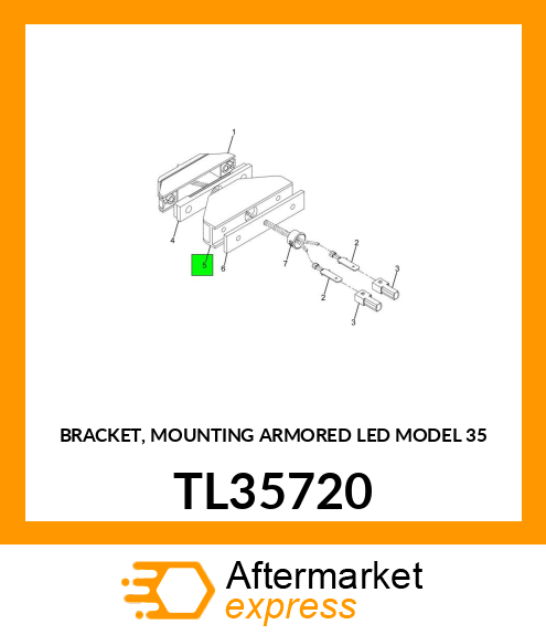 BRACKET, MOUNTING ARMORED LED MODEL 35 TL35720