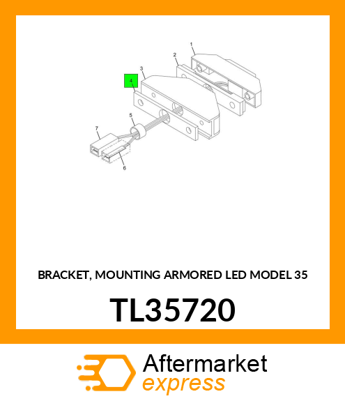 BRACKET, MOUNTING ARMORED LED MODEL 35 TL35720