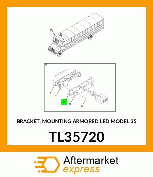 BRACKET, MOUNTING ARMORED LED MODEL 35 TL35720