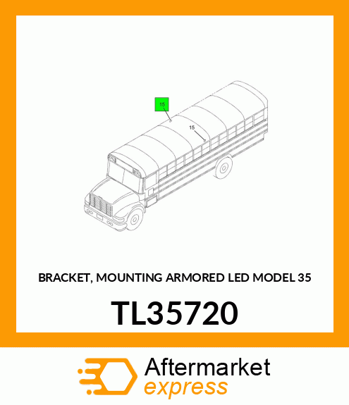 BRACKET, MOUNTING ARMORED LED MODEL 35 TL35720