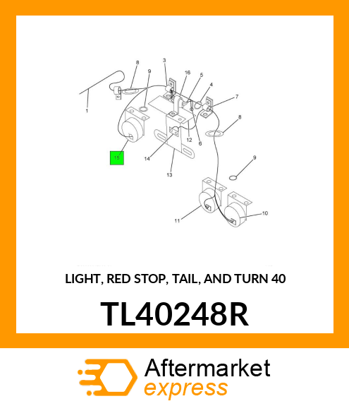 LIGHT, RED STOP, TAIL, AND TURN 40 TL40248R