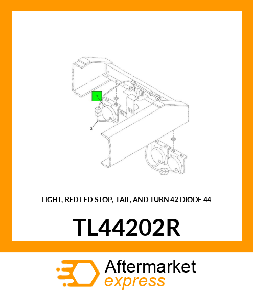 LIGHT, RED LED STOP, TAIL, AND TURN 42 DIODE 44 TL44202R