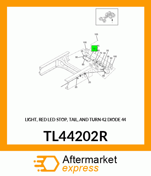 LIGHT, RED LED STOP, TAIL, AND TURN 42 DIODE 44 TL44202R