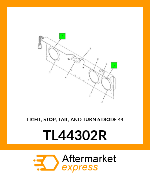 LIGHT, STOP, TAIL, AND TURN 6 DIODE 44 TL44302R