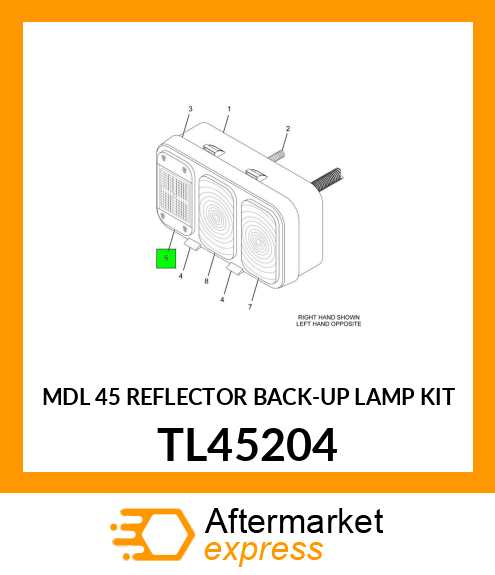 MDL 45 REFLECTOR BACK-UP LAMP KIT TL45204