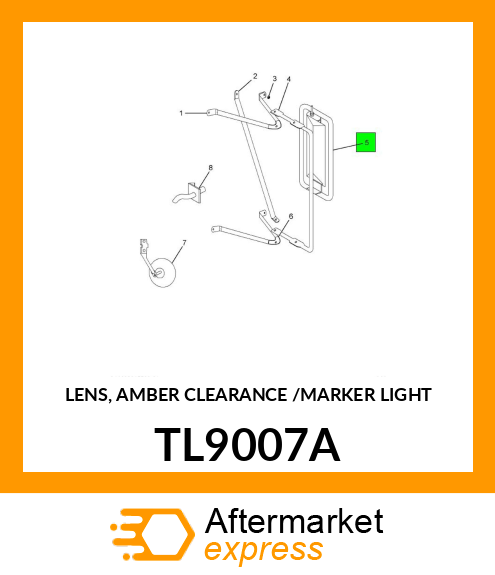 LENS, AMBER CLEARANCE /MARKER LIGHT TL9007A