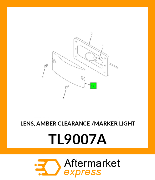 LENS, AMBER CLEARANCE /MARKER LIGHT TL9007A