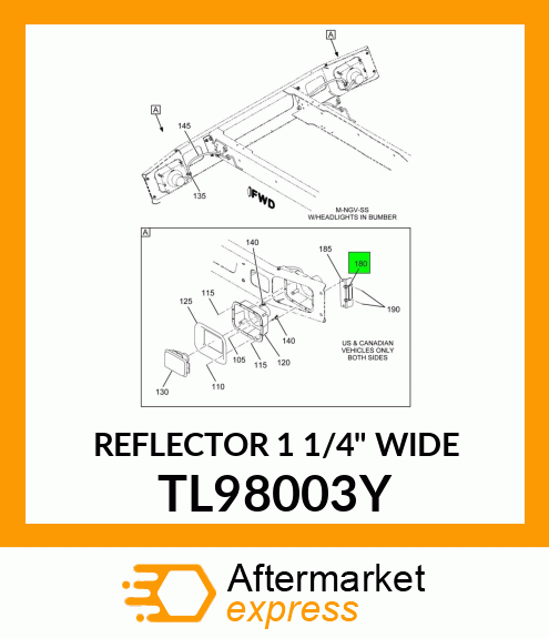 REFLECTOR 1 1/4" WIDE TL98003Y