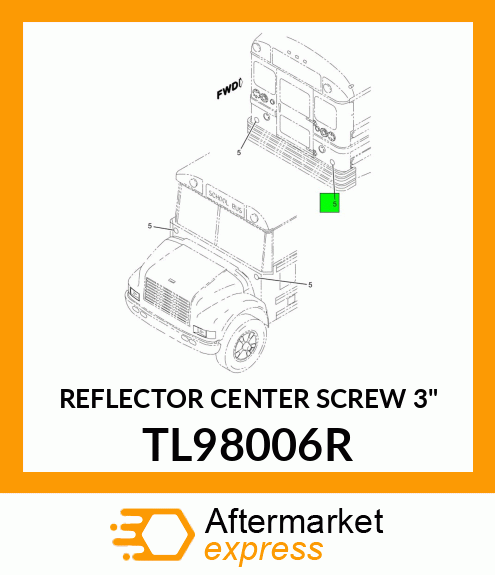 REFLECTOR CENTER SCREW 3" TL98006R