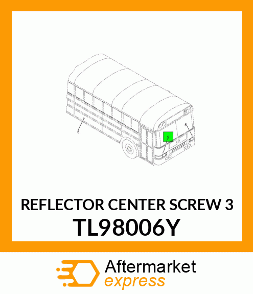 REFLECTOR CENTER SCREW 3" TL98006Y