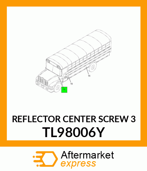 REFLECTOR CENTER SCREW 3" TL98006Y
