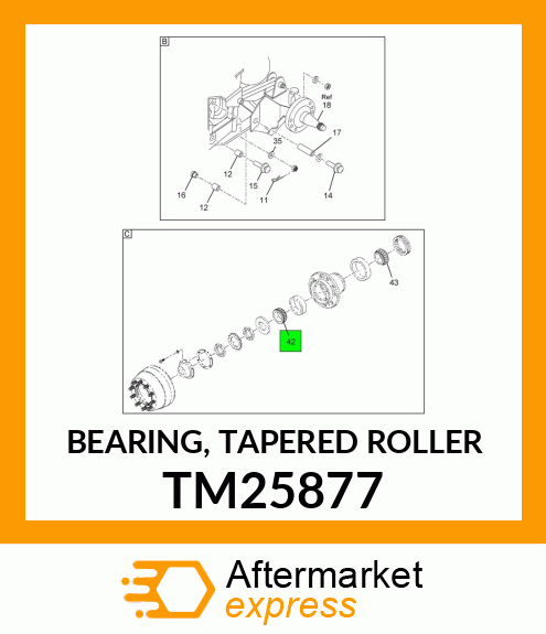 BEARING, TAPERED ROLLER TM25877