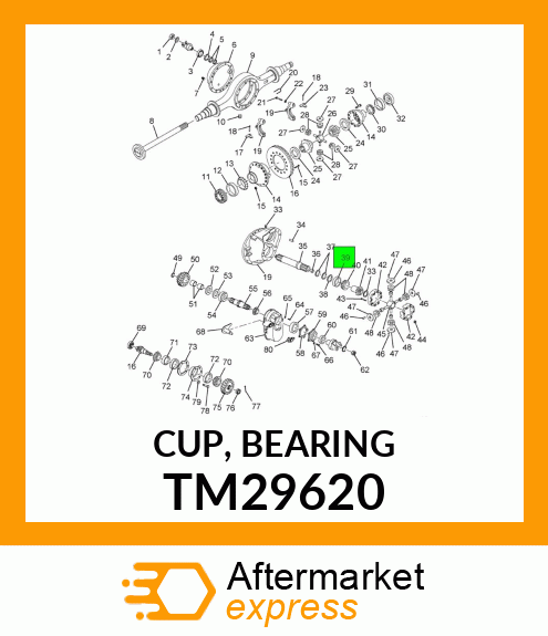 CUP, BEARING TM29620