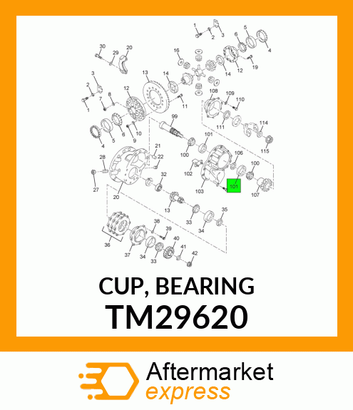 CUP, BEARING TM29620