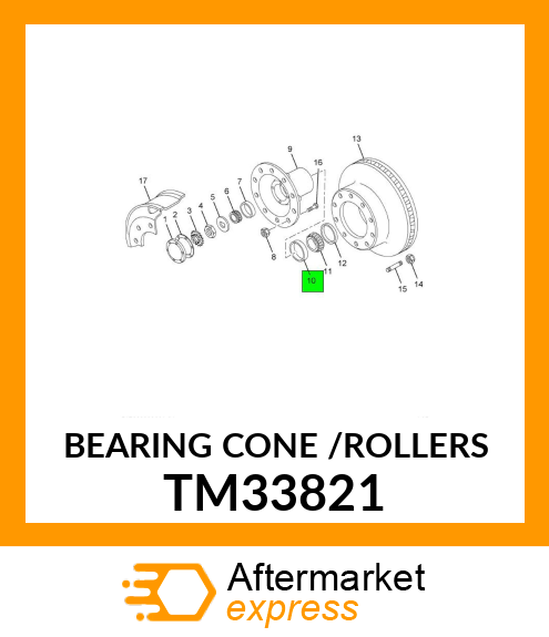 BEARING CONE /ROLLERS TM33821