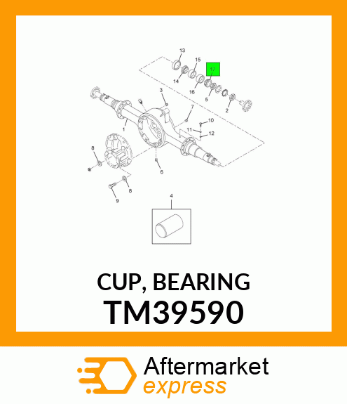 CUP, BEARING TM39590