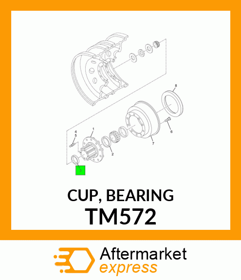 CUP, BEARING TM572