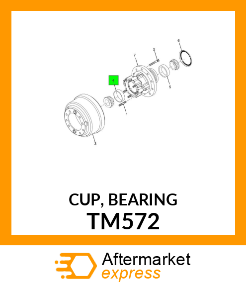 CUP, BEARING TM572