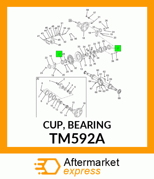 CUP, BEARING TM592A