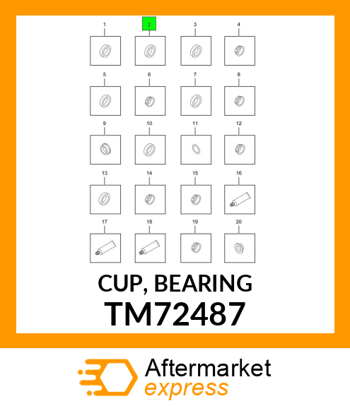 CUP, BEARING TM72487
