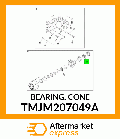 BEARING, CONE TMJM207049A