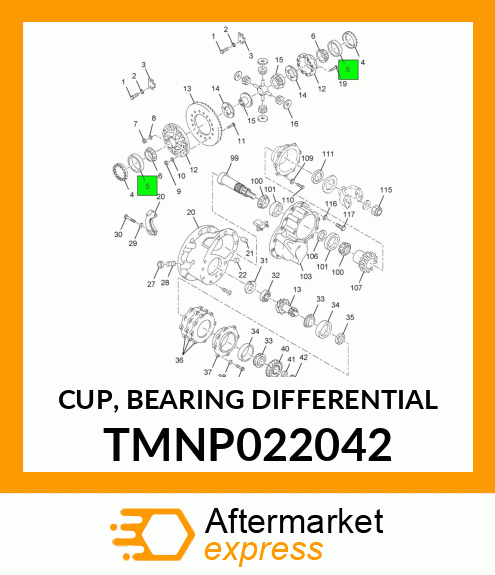 CUP, BEARING DIFFERENTIAL TMNP022042