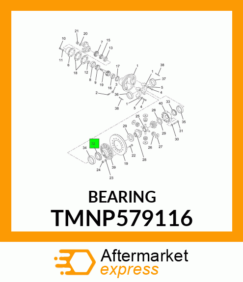 BEARING, CONE DIFFERENTIAL TMNP579116