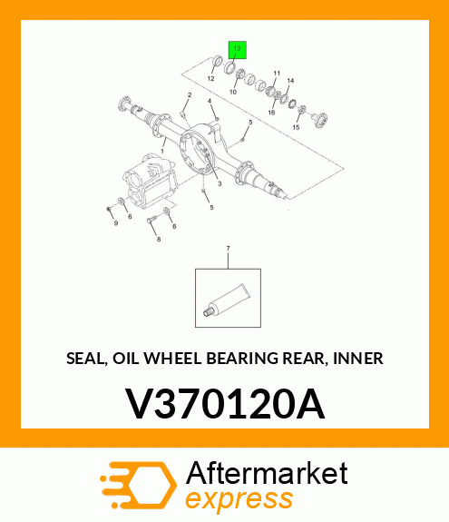 SEAL, OIL WHEEL BEARING REAR, INNER V370120A